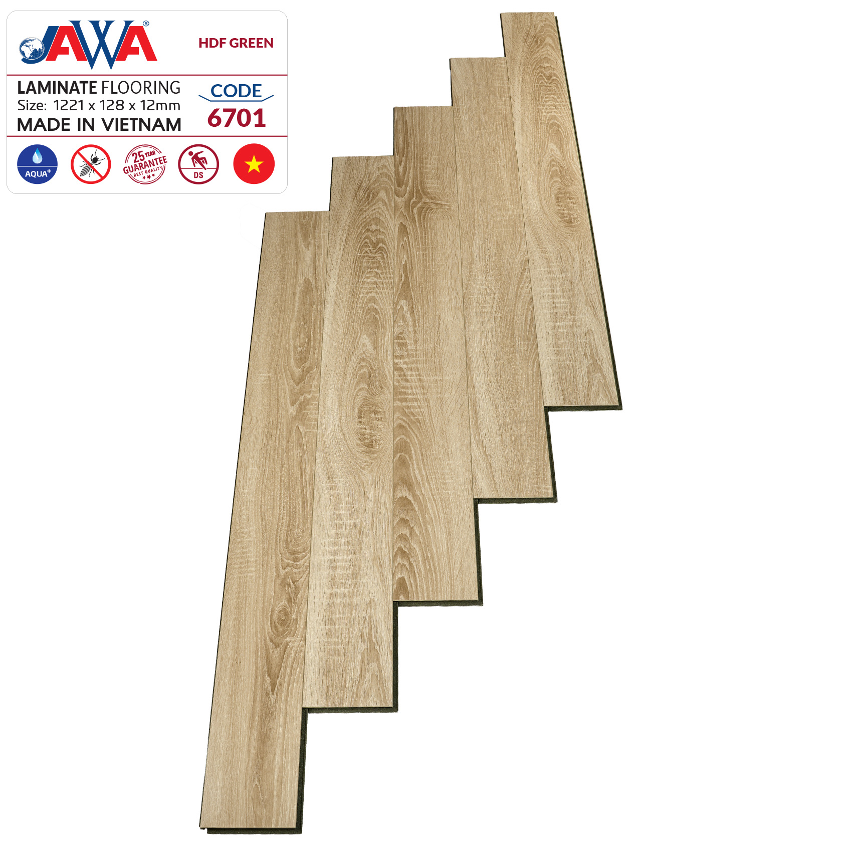 Sàn gỗ JAWA lõi xanh 6701