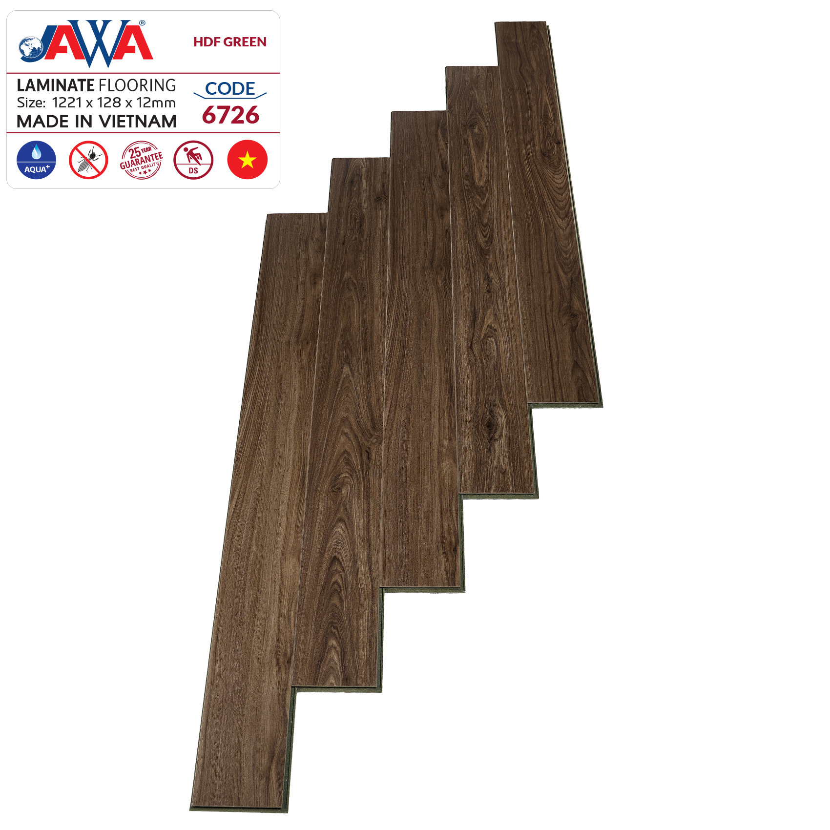 Sàn gỗ JAWA lõi xanh 6726