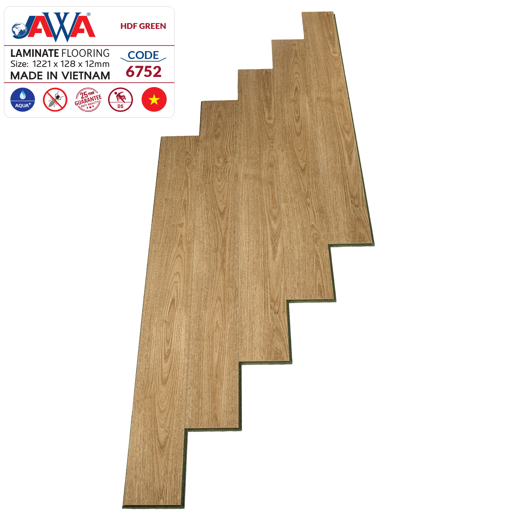 Sàn gỗ JAWA lõi xanh 6752