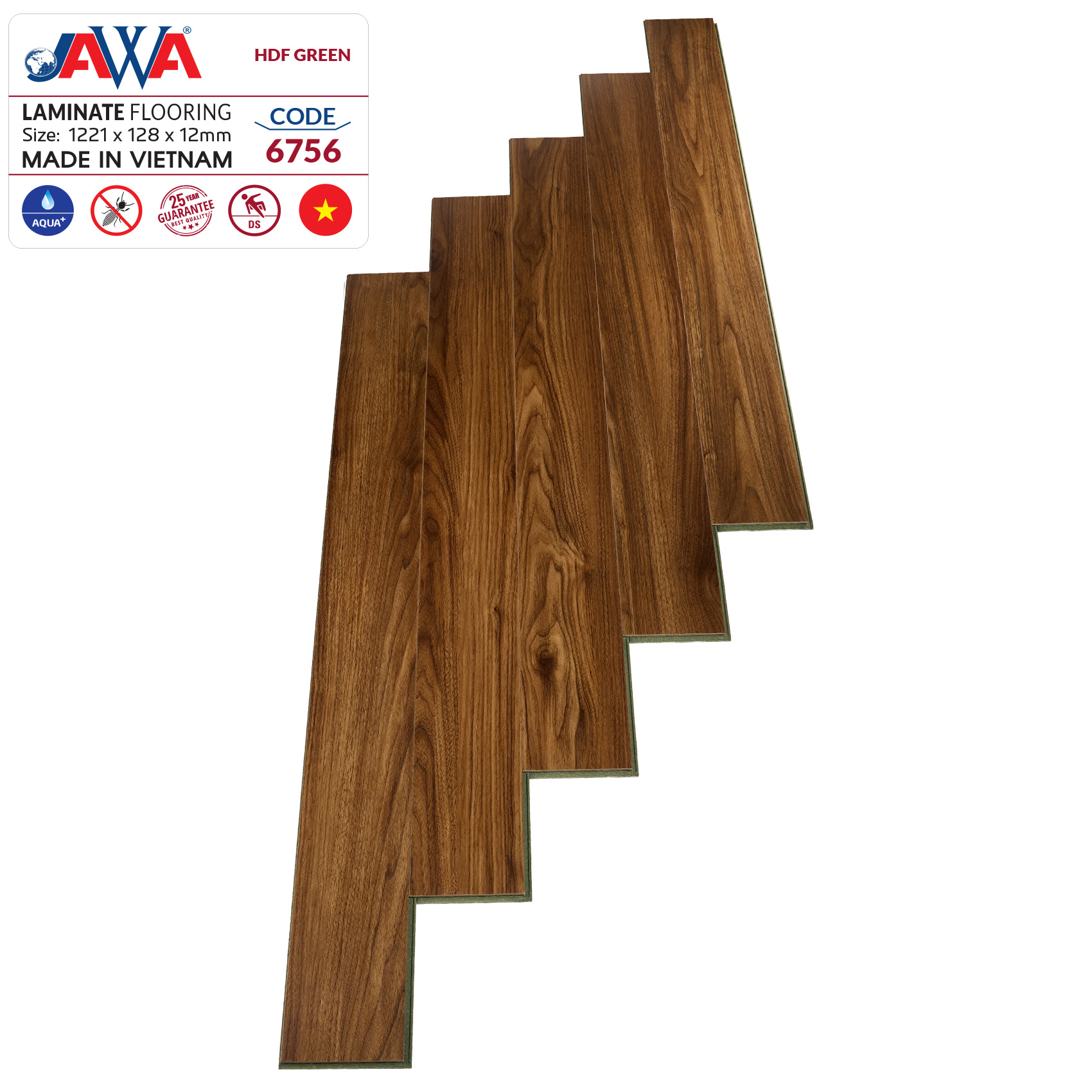 Sàn gỗ JAWA lõi xanh 6756